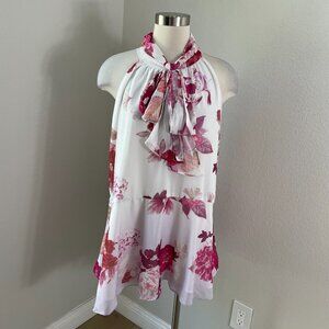 NEW City Chic Womens Plus 20 Tsubaki Floral Print Halter Tank Top Sleeveless